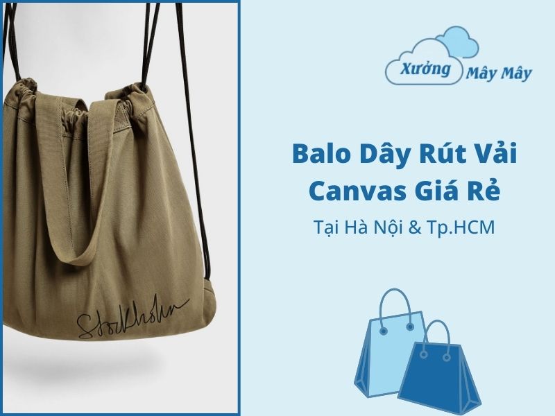 balo dây rút vải canvas giá rẻ