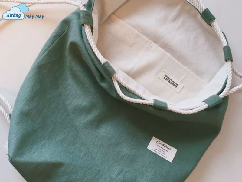balo dây rút vải canvas in logo