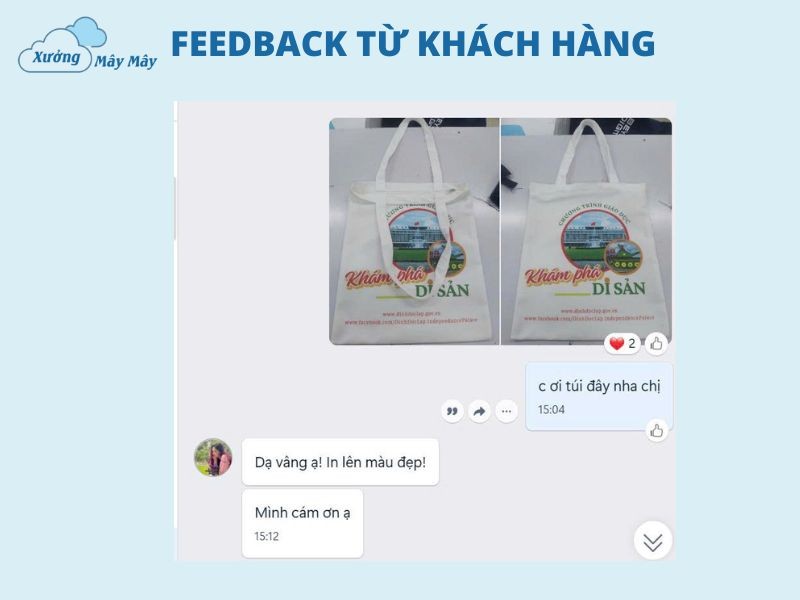 đánh giá in túi vải số lượng ít xưởng mây mây