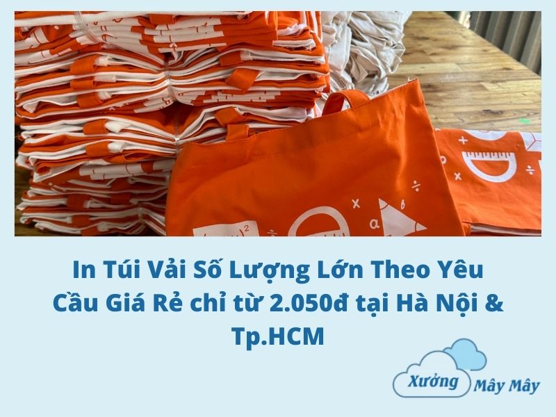 in túi vải số lượng lớn