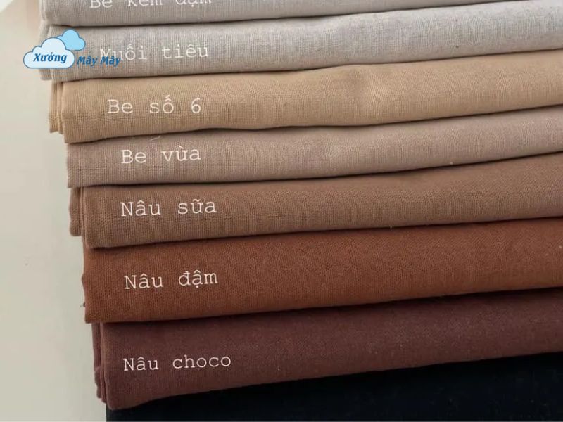 màu vải nâu màu vải nâu