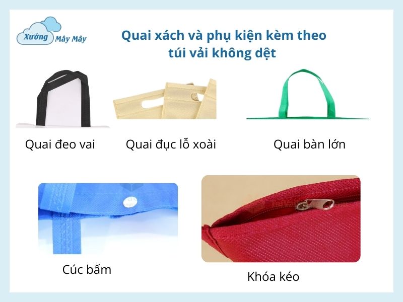 phụ kiện túi vải không dệt in logo
