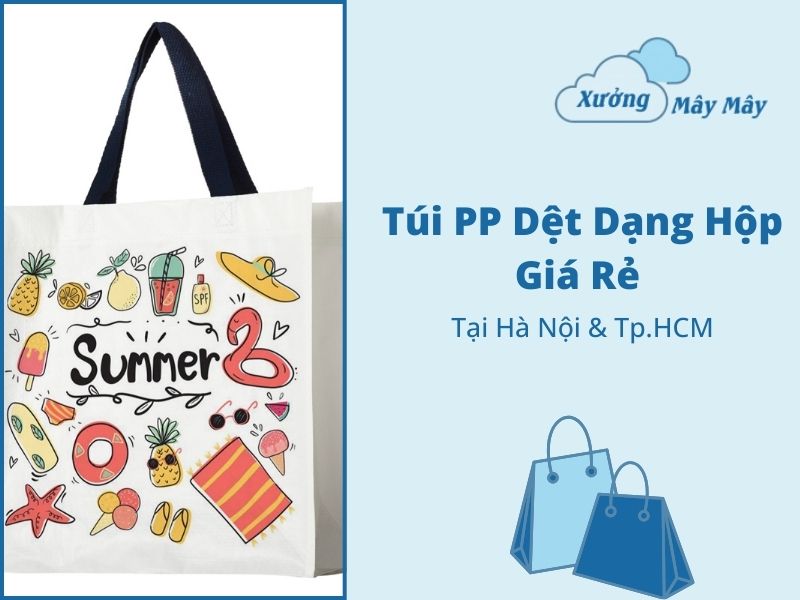 túi pp dệt dạng hộp giá rẻ