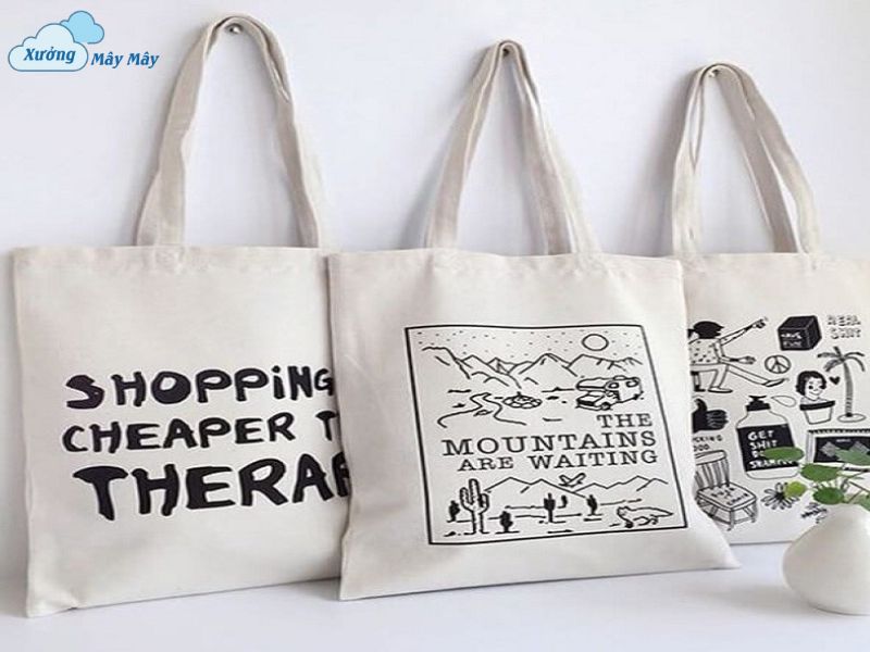 túi tote vải canvas đeo chéo