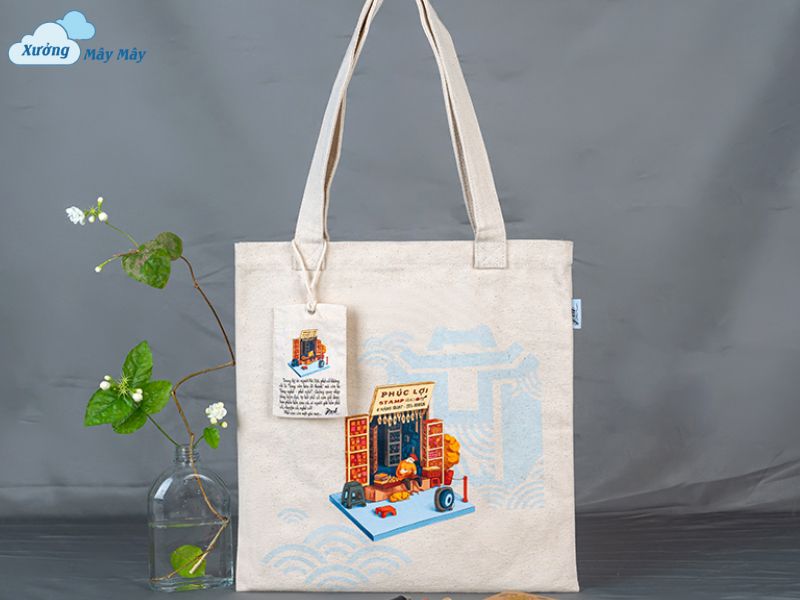 túi tote vải canvas in logo