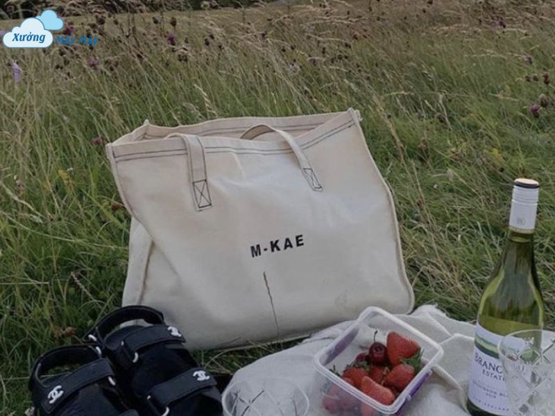 túi tote vải canvas trắng