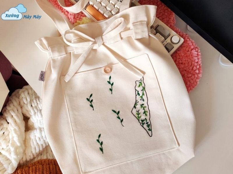 túi vải canvas dây rút