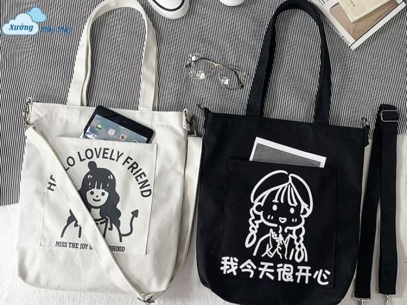 túi vải canvas hoạ tiết chất lượng