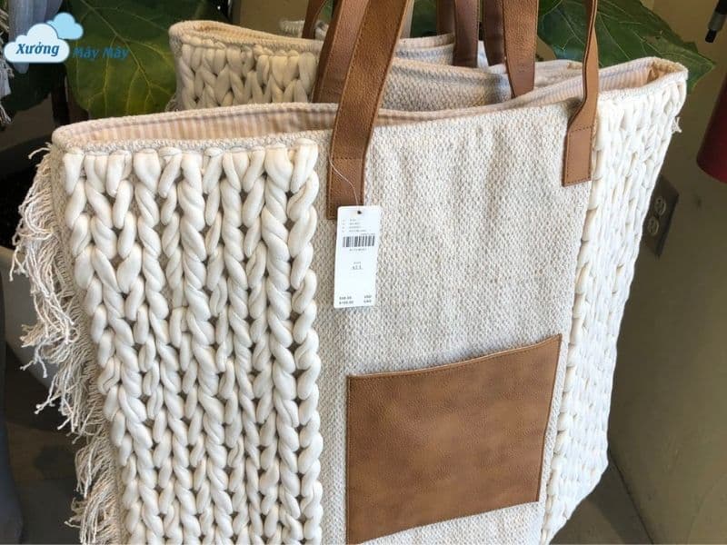 túi vải canvas phối da pu bền