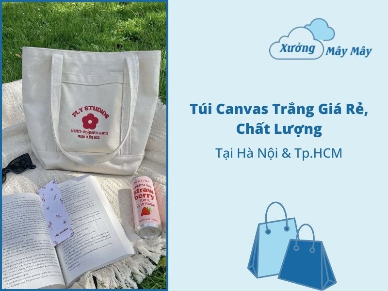 túi vải canvas trắng giá rẻ