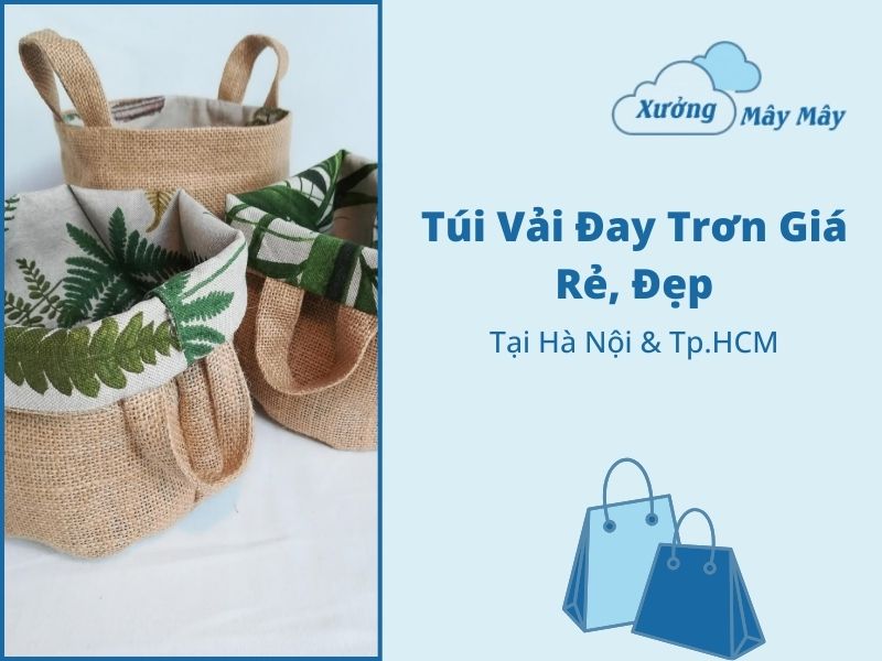 túi vải đay trơn giá rẻ