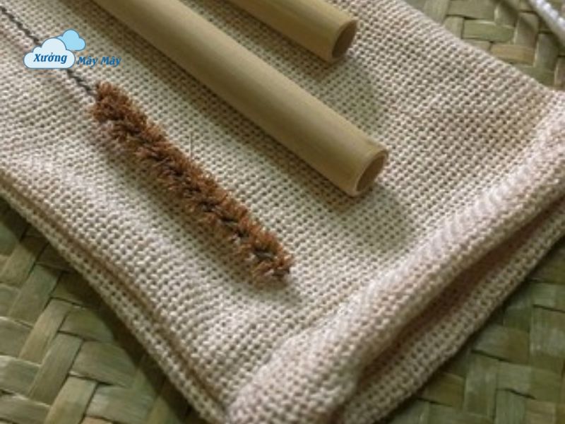 túi vải đựng ống hút trơn túi vải đựng ống hút trơn