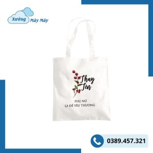 túi vải in tên sắc nét