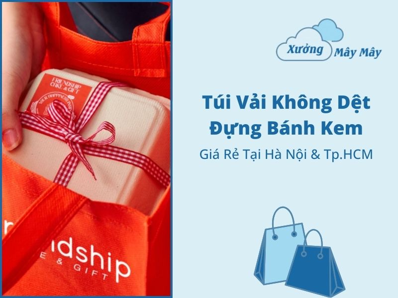 túi vải không dệt đựng bánh kem giá rẻ