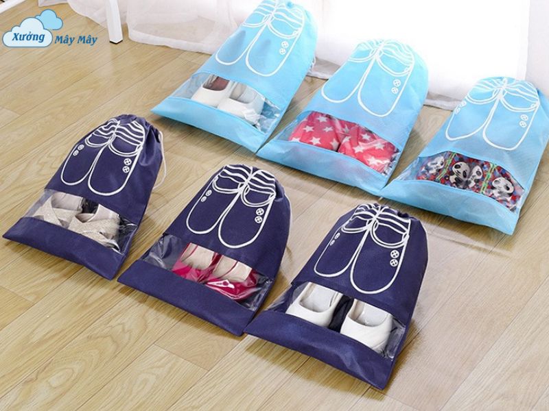 túi vải không dệt đựng giày du lịch