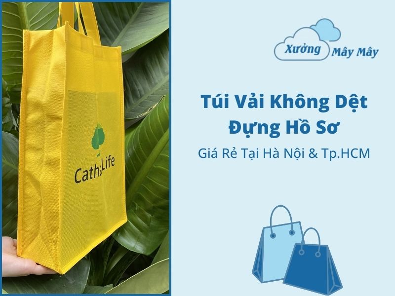 túi vải không dệt đựng hồ sơ giá rẻ