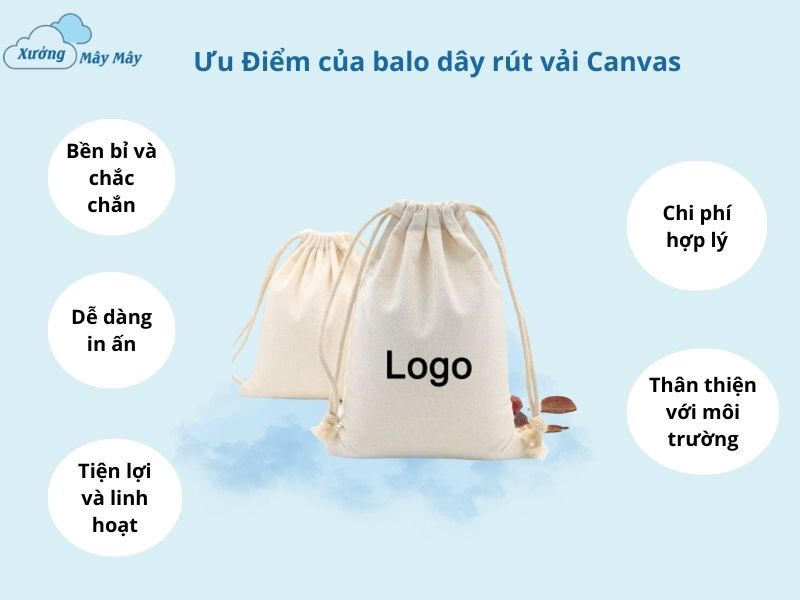 ưu điểm của balo dây rút vải canvas