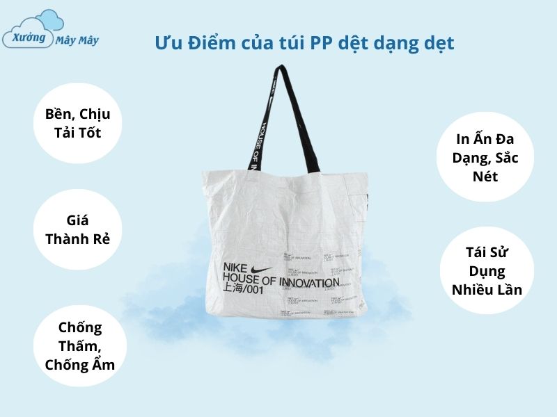 ưu điểm của túi pp dệt dạng dẹt