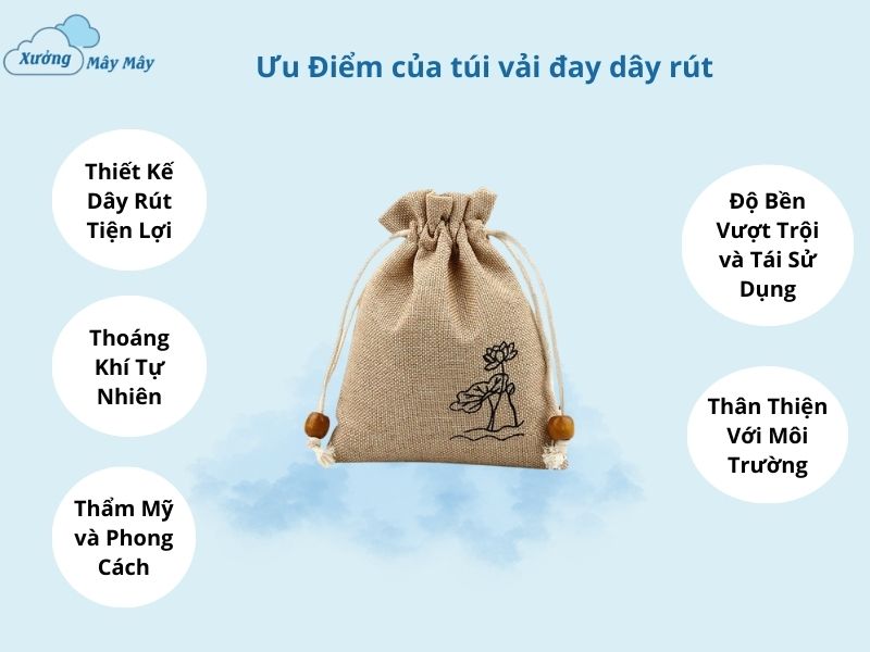 ưu điểm của túi vải đay dây rút
