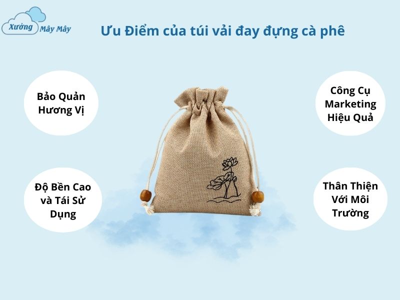 ưu điểm của túi vải đay đựng cà phê