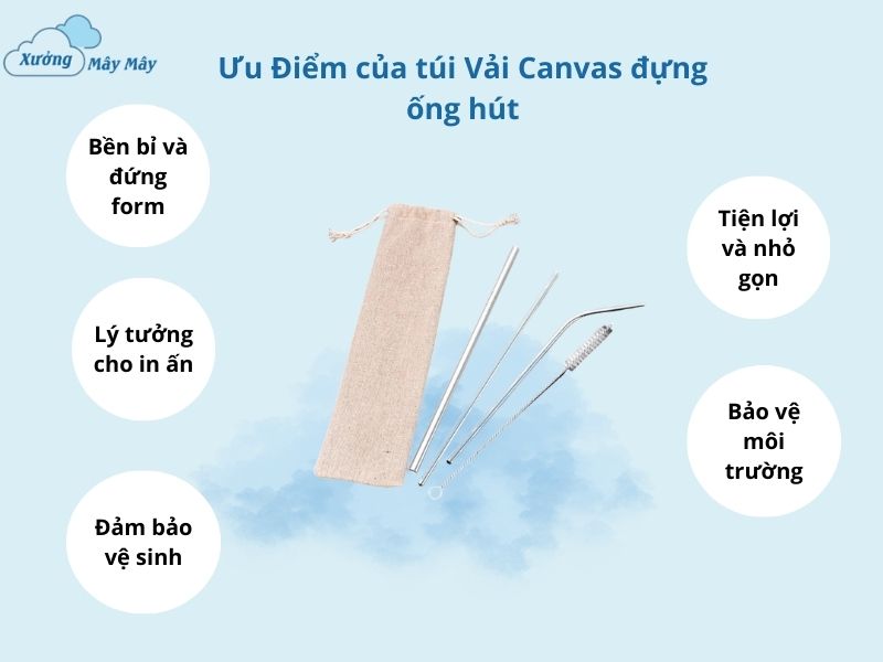 ưu điểm của túi vải đựng ống hút ưu điểm của túi vải đựng ống hút