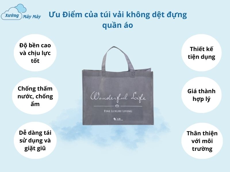 ưu điểm của túi vải không dệt đựng quần áo ưu điểm của túi vải không dệt đựng quần áo