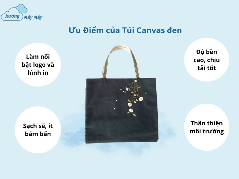 ưu điểm túi vải canvas đen