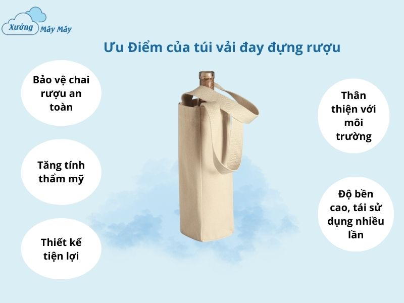 ưu điểm túi vải đay đựng rượu