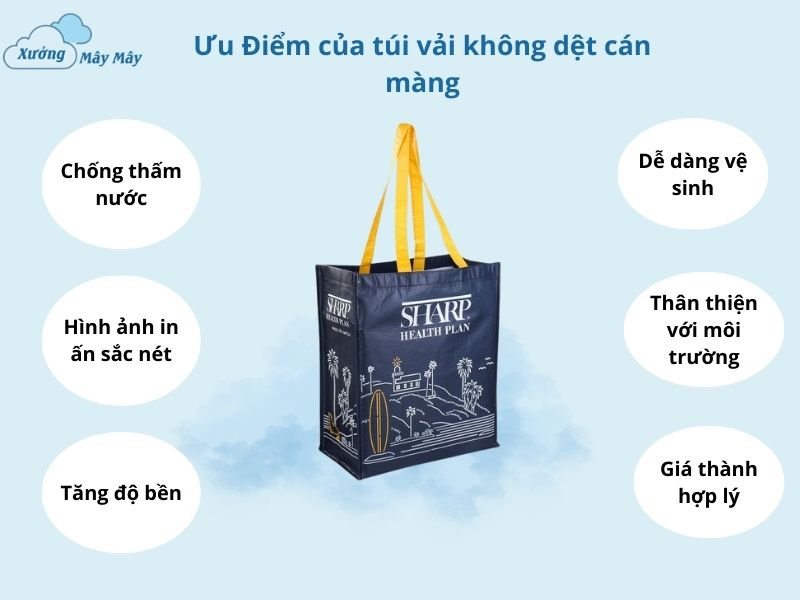 ưu điểm túi vải không dệt cán màng