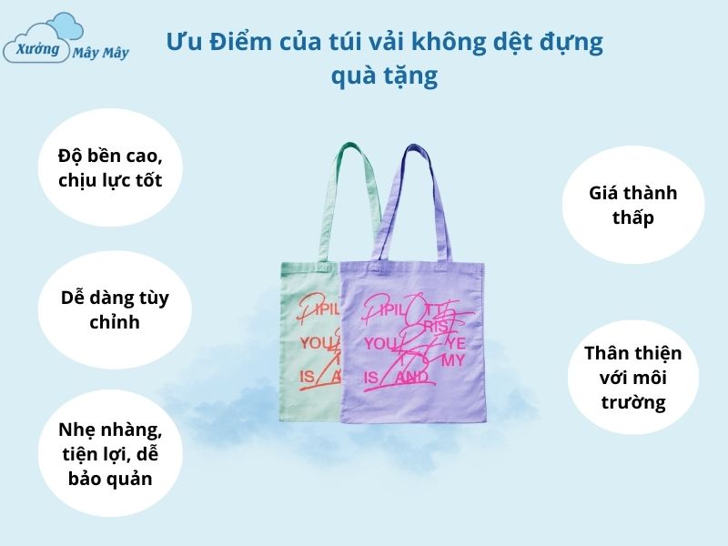 ưu điểm túi vải không dệt đựng quà tặng