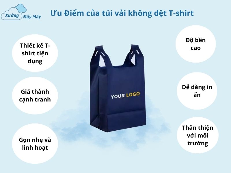 ưu điểm túi vải không dệt t shirt