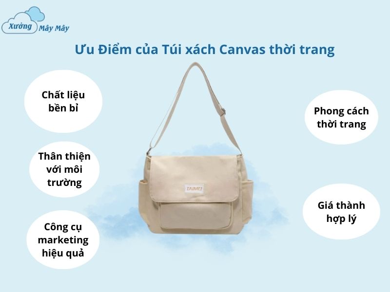 ưu điểm túi xách canvas thời trang