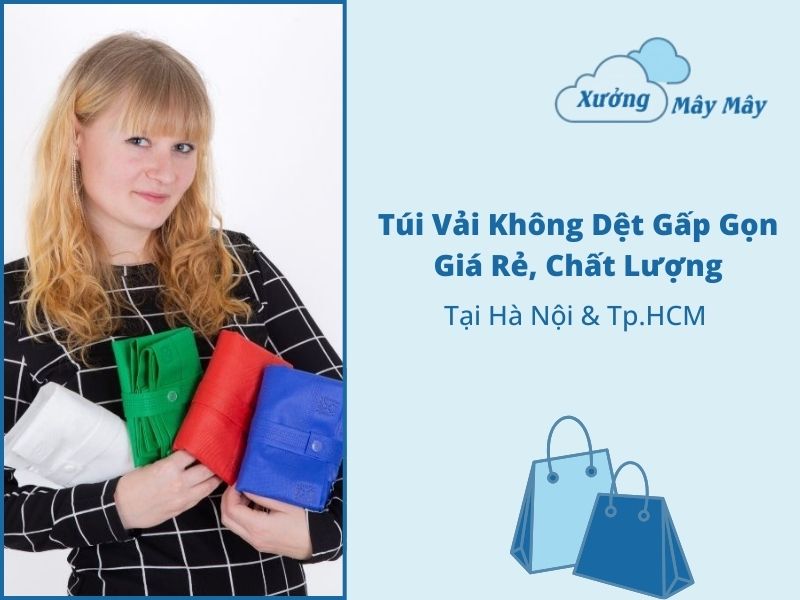 túi vải không dệt gấp gọn giá rẻ