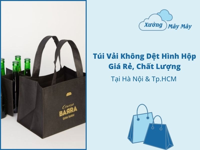 túi vải không dệt hình hộp giá rẻ túi vải không dệt hình hộp giá rẻ