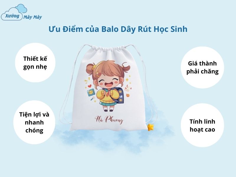 ưu điểm balo dây rút học sinh ưu điểm balo dây rút học sinh