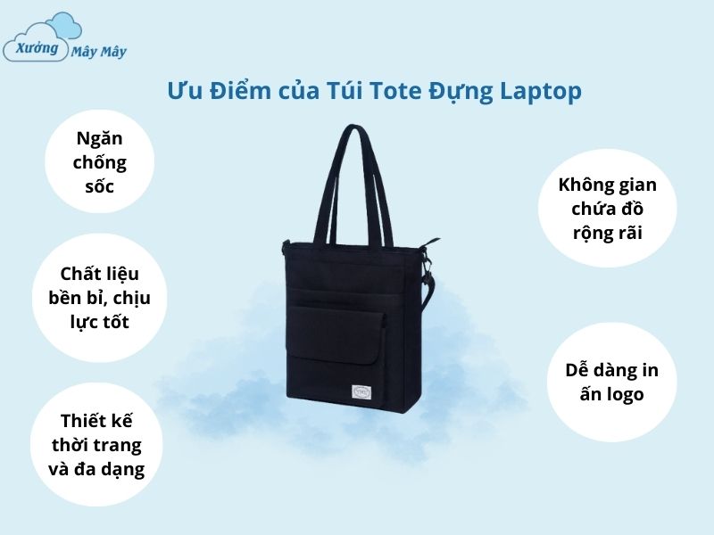 ưu điểm của túi tote đựng laptop
