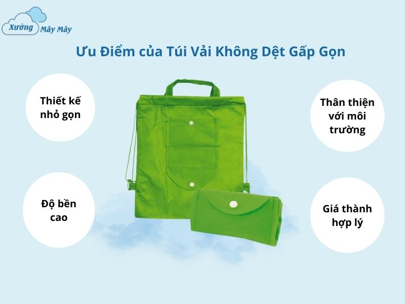ưu điểm túi vải không dệt gấp gọn