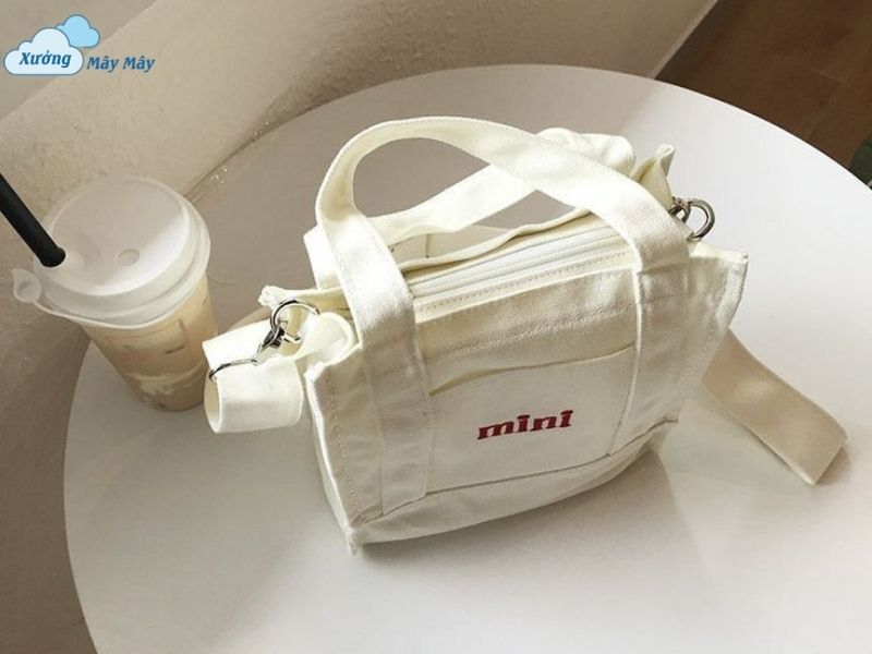 xưởng túi vải bố có dây kéo