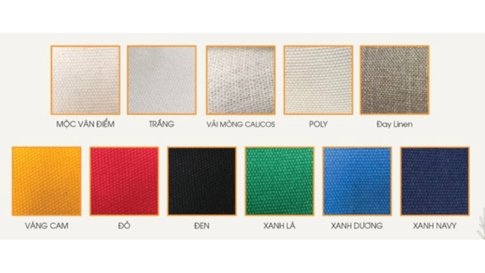 Bảng màu túi tote bang-mau-tui-tote